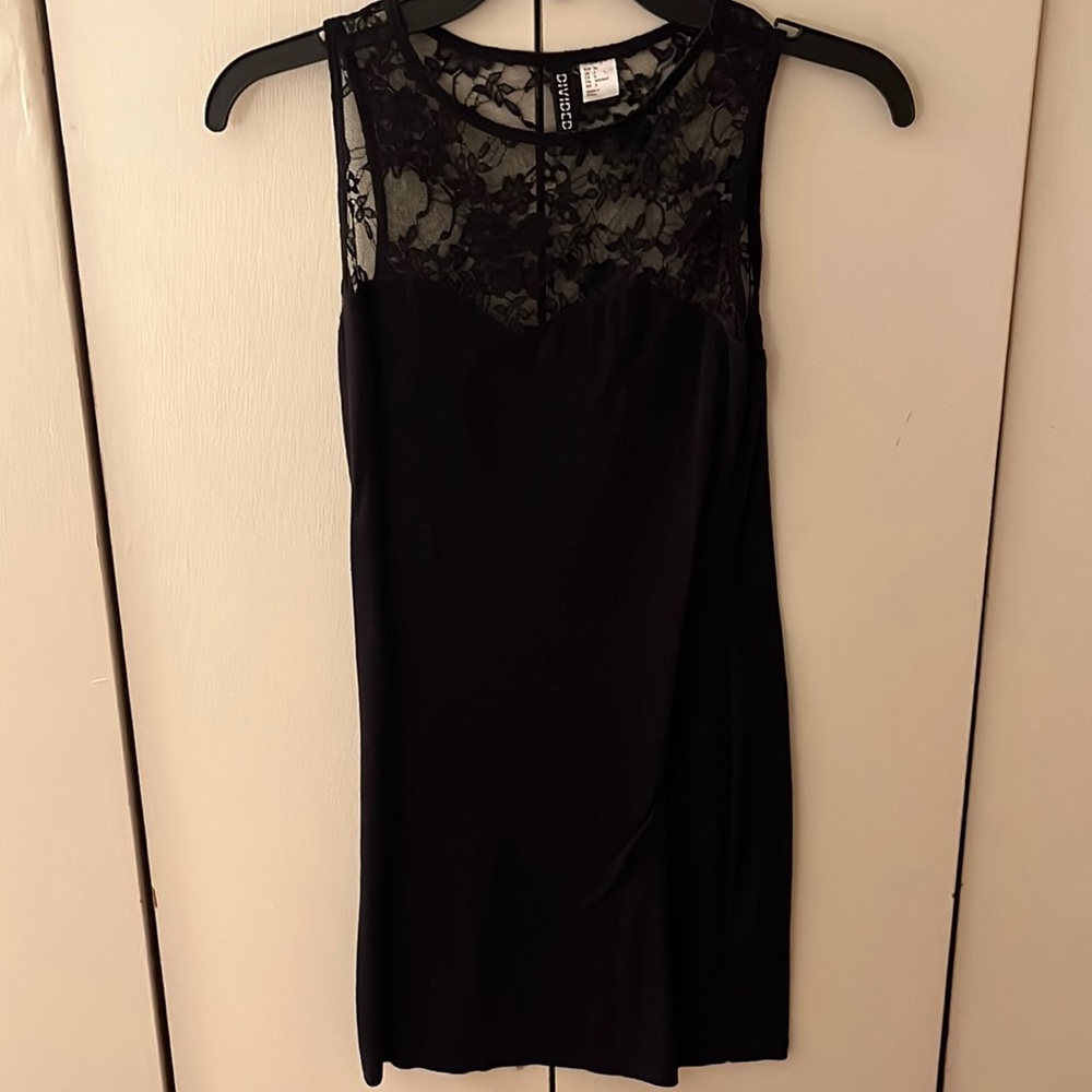 H&M Lace Top Fitted Bodycon Dress Size 6